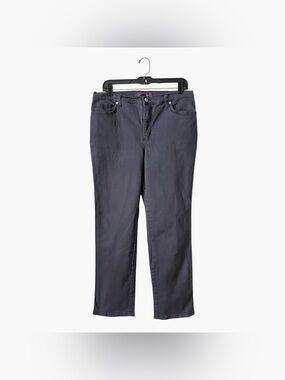 Gloria Vanderbilt Amanda Gray Jeans Women's Size 14P High Rise Tapered Stretch